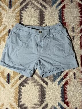 Chubbies Originals Shorts Men XL Light Blue Elastic Waist 5.5 Inseam Cotton